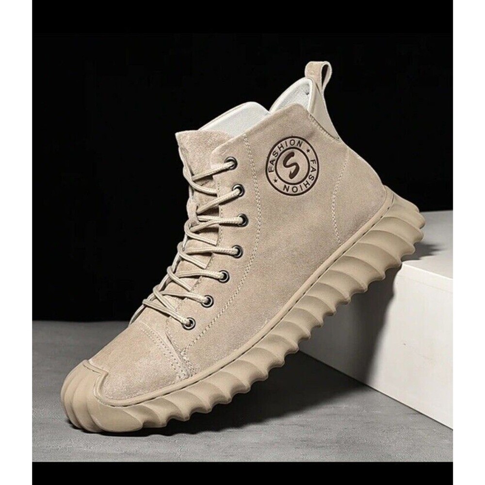 Casual Leather Boots Handmade Designer High Top Size 42 (9)new